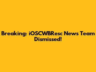 Breaking: iOSCWBResc News Team Dismissed!