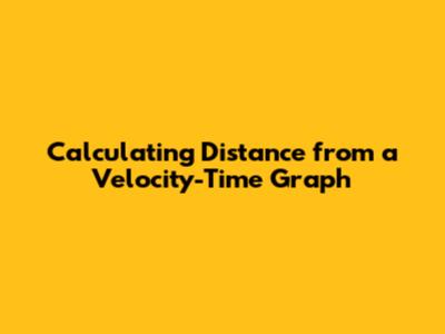Calculating Distance from a Velocity-Time Graph