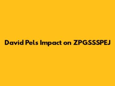 David Pel's Impact on ZPGSSSPEJ