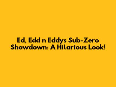 Ed, Edd n Eddy's Sub-Zero Showdown: A Hilarious Look!