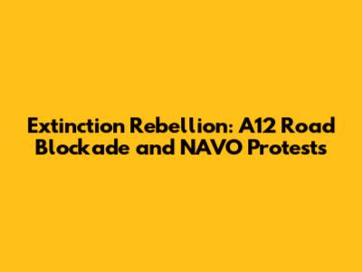 Extinction Rebellion: A12 Road Blockade and NAVO Protests