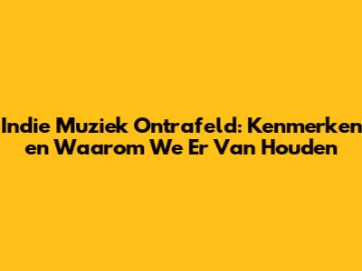 Indie Muziek Ontrafeld: Kenmerken en Waarom We Er Van Houden