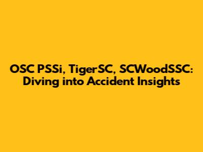 OSC PSSi, TigerSC, SCWoodSSC: Diving into Accident Insights