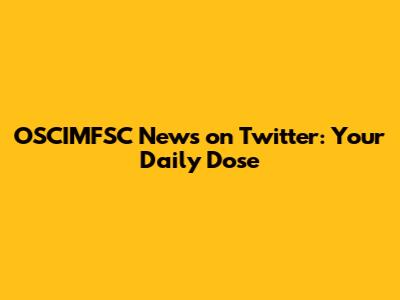 OSCIMFSC News on Twitter: Your Daily Dose