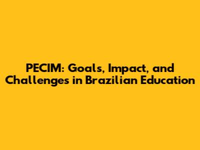 PECIM: Goals, Impact, and Challenges in Brazilian Education