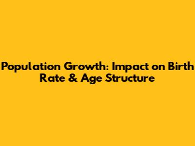 Population Growth: Impact on Birth Rate & Age Structure