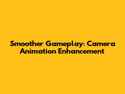 Smoother Gameplay: Camera Animation Enhancement