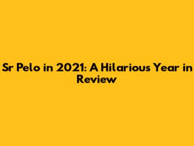 Sr Pelo in 2021: A Hilarious Year in Review