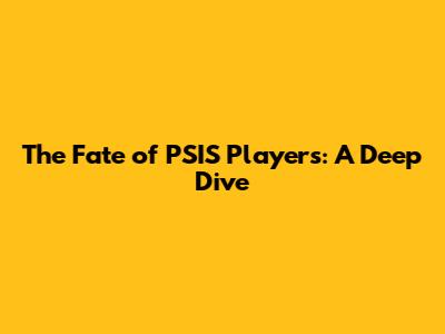 The Fate of PSIS Players: A Deep Dive